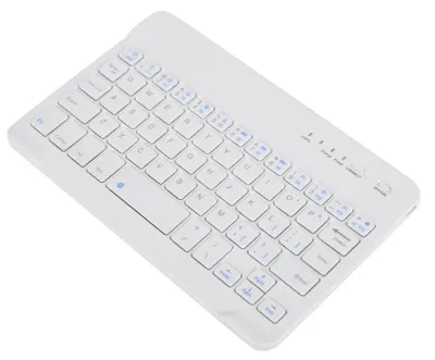 Imagen del producto de Teclado Bluetooth ultradelgado con diseño de patas de 7 pulgadas, ideal para una escritura cómoda en dispositivos Android, iOS y Windows