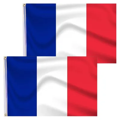 Produktbild von Französische Flagge, 90 x 150 cm - Set aus 2 wetterfesten Flaggen
