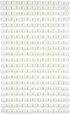 Image de Perles autocollantes 6mm 260pcs ivoire