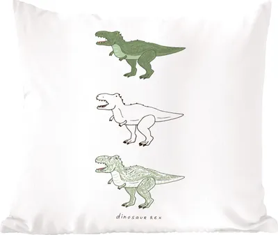 Produktbild von MuchoWow® Zierkissen Sofakissen Wohnzimmer Dekokissen 60x60 cm Kinderzimmer - Farben - Dinosaurier - Junge - Mädchen - Kinder - Sitzfläche - Foto Polster