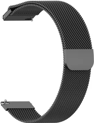 Obrázok produktu pre Techsuit remienok 20mm (W009) - Samsung Galaxy Watch 4/5/Active 2, Huawei Watch GT 3 (42mm)/GT 3 pre (43mm) - Čierna