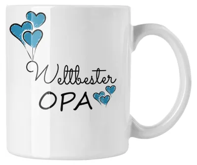 Image de Tasse à café - Avec inscription "Pour papa" - Pour boissons chaudes - Blanche en porcelaine