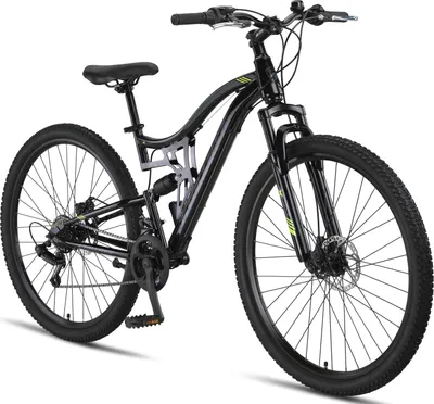 Immagine prodotto di Chillaxx Bike Falcon mountain bike premium da 24 e 26 pollici - bici per ragazzi, ragazze, donne e uomini - freni a disco - cambio a 21 velocità - sospensioni complete