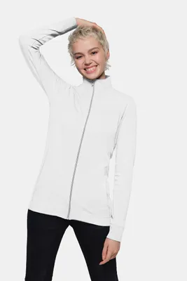 Immagine prodotto di HAKRO® 10008632277293 HAKRO® Damen Sweatjacke INTERLOCK weiß Größe S