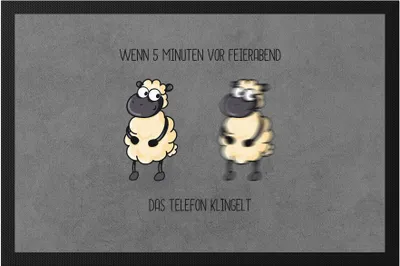 Produktbild von Feierabend Fußmatte LustigMotiv mit Spruch Büro- Kollege Kollegin Chef Chefin Humor