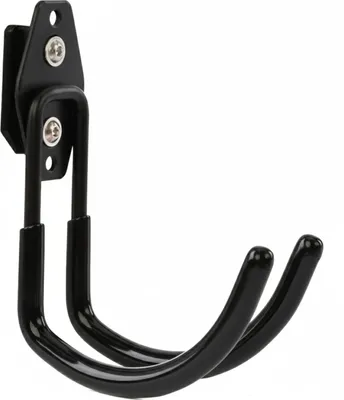 Produktbild von Werkzeughaken von BOTLE für Qbrick Koffer-System  für Werkzeuge, U-förmig 11 cm, stabil mit PVC-Ummantelung, für Garage, Schuppen, Werkstatt, Haken für Handsäge und Gartensäge, Doppelhaken, Tragkraft bis 30 kg,Schwarz