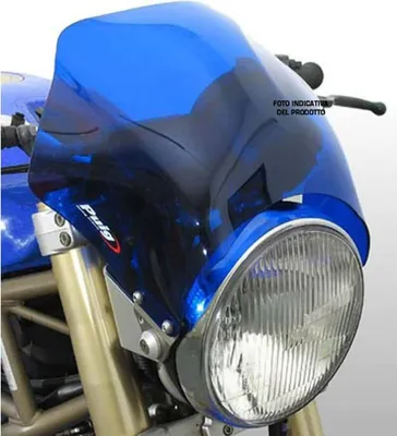 Immagine prodotto di Cupolino PUIG raptor blu 295x355mm omologato ABE per Kawasaki