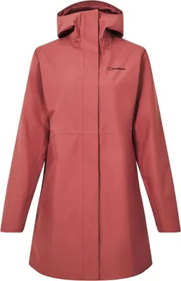 rostrote Berghaus Jacke mit Kapuze und verdecktem Reißverschluss