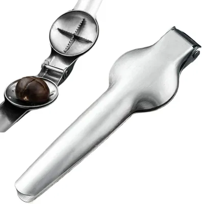 Image de Ouvre-noix - Ouvre-noix - Casse-noix - Acier inoxydable - 18 x 6 x 4 cm - Argenté