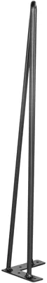 Zdjęcie produktu dla Zestaw 4 nóg do stołu/biurka, 66 cm, czarne, 3 pręty, udźwig 400 kg stalowe