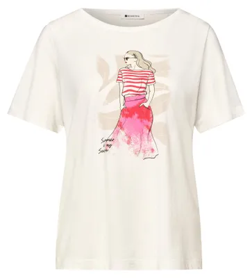 Produktbild von Street One lady partprint shirt off white 44