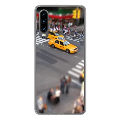 Produktbild von MuchoWow® Handyhülle Schutzhülle Hülle für Huawei P30 New York - Amerika - Taxi Silikon Softcase Handy Hülle - Kartenbesitzer