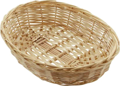 Produktbild von FRANK FLECHTWAREN Körbchen, Korb, Schale Naturweiß, oval 32 x 25 x 8 cm