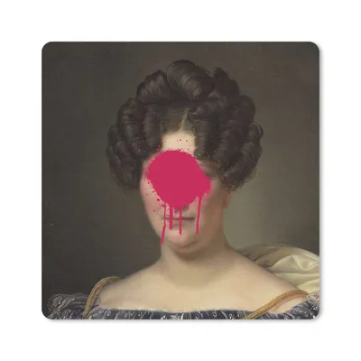 Produktbild von MuchoWow® Mauspad Mousepad Johanna Henriette Engelen - Dubois Drahonet - Gemälde 20x20 cm - Mousepads - Maus Mat - Pad - Mausunterlage - Desk Mat - Bureauartikeln