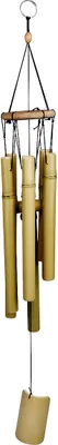 Produktbild von Esschert Design Windspiel aus Bambus, Ahornholz und Polyester, 7,5 x 7,5 x 33,0 cm