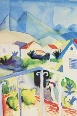 Produktbild von August Macke Kunstdruck Bild - Saint Germain Bei Tunis, 1914 (120 x 80 cm)