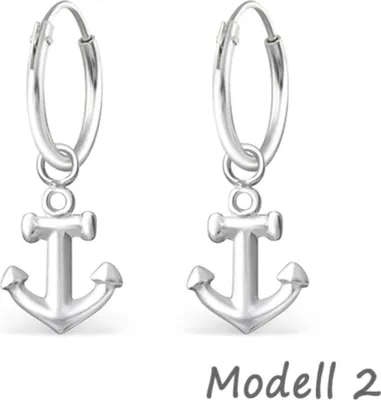 Produktbild von Anker Ohrschmuck: Silber Ohrstecker oder Creolen Ohrringe Modell 2