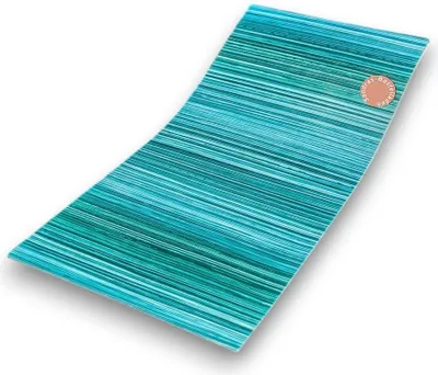 Produktbild von Sandras-Bastelladen - Handbemalt Schraffur - Kerzen Verzierwachsplatte - 200 x 100 x 0,5mm Pastellblau