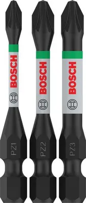 Produktbild von PRO Pozidriv Impact Bit Set, PZ1, PZ2, PZ3, 55 mm, 3-tlg.
