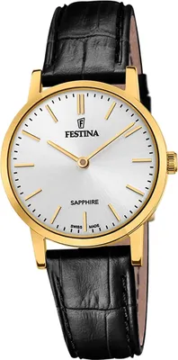 Obrázek produktu pro Dámské hodinky Festina s koženým řemínkem černé D2UF20017/1