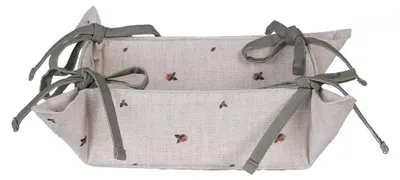 Image de Clayre & Eef Corbeille à pain 35x35x8 cm Beige Coton