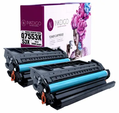 Produktbild von Inkdigo 2er-Pack Toner Q7553X für HP LaserJet M2727NF MFP, M2727NFS MFP, P2011, P2011n – Schwarz,, KI-generiertes Bild