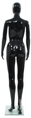 Produktbild von vidaXL Weibliche Schaufensterpuppe mit Glassockel Schwarz 175 cm