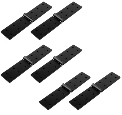 Immagine prodotto di Cerniere nere - Cerniere pieghevoli - Cerniere in metallo robusto - Piccole cerniere - Cerniere per mobili - Dimensioni 200 mm x 40 mm x 4,7 mm - Cerniera per porte