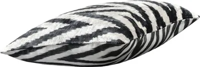 Produktbild von Casa Padrino Luxus Kissen Schwarz / Weiß 40 x 40 cm - Wohnzimmer Deko Accessoires