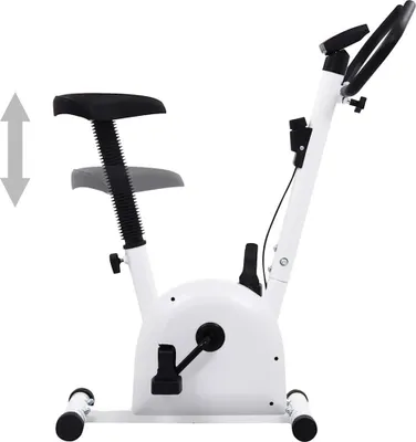 Obrázok produktu pre vidaXL Cvičebný bicykel s remeňovým pohonom biely