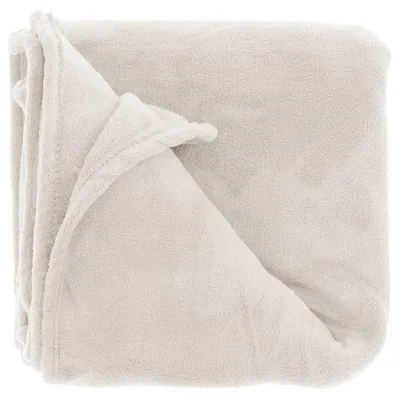 Produktbild von Unique Living Plaid Decke - Fleece - weis - 130 x 180 cm