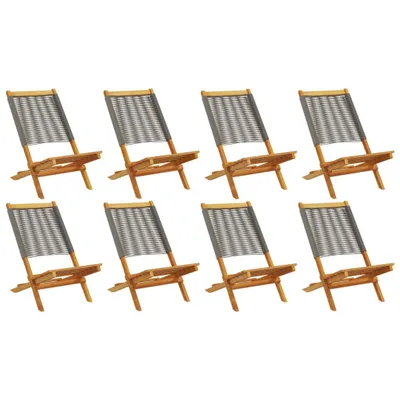 Produktbild von VidaXL 3214633, Terrasse, Gepolsterter Sitz, Akazienholz, Polypropylen (PP), Grau, 110 kg, 410 mm