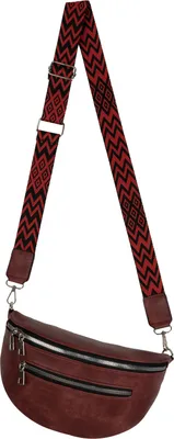 Produktbild von Bauchtasche (76255) Umhängetasche Crossbody-Bag Hüfttasche Kunstleder Italy-Design WINE RED