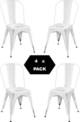 Produktbild von Menge von 4 industriellen Stil Metall Stuhl für Küche Cafe Bistro Tolix Design