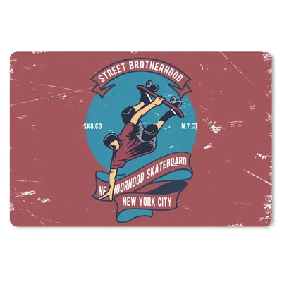 Produktbild von MuchoWow® Mauspad Mousepad Skateboard - Mann - Retro - Zitat 27x18 cm - Mousepads - Maus Mat - Pad - Mausunterlage - Büroartikel - Desk Matten