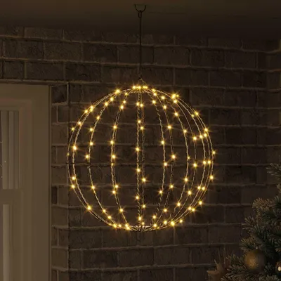 Produktbild von vidaXL Ball mit 160 LEDs Warmweiß 50,5 x 50,5 x 52 cm Metall
