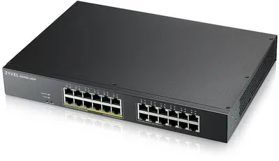 Produktbild von Zyxel GS1915-24EP, Managed, L2, Gigabit Ethernet (10/100/1000), Power over Ethernet (PoE), Rack-Einbau, Wandmontage