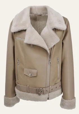 Produktbild von Lammfelljacke Merino Thyra Beige - Größe: 3XL