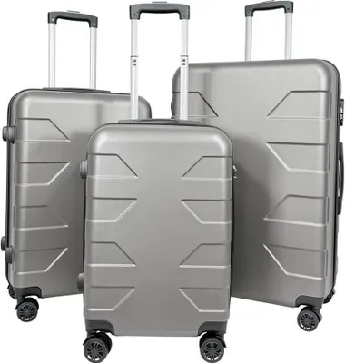 Produktbild von My Travel Bag Barcelona ABS Reisekoffer Silber 3er Set (M+L+XL)