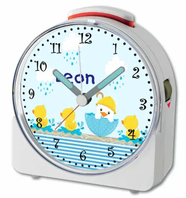 Produktbild von Kinder Wecker Motiv Ente Kinderwecker weiß