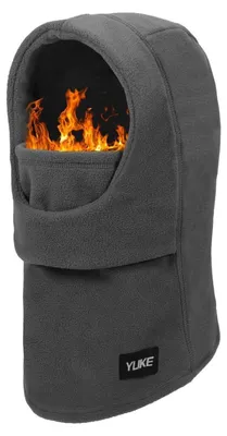 Immagine prodotto di Scaldacollo invernale termico in pile, passamontagna, maschera da sci, grigio, da uomo e da donna, antivento, caldo e traspirante