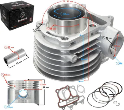 Produktbild von Moretti Zylinder für Roller 4T 125cc 152QMJ sw.15mm