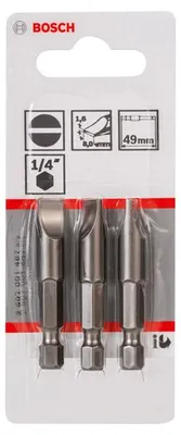 Produktbild von Schrauberbit Extra-Hart S 1,6 x 8,0, 49 mm, 3er-Pack