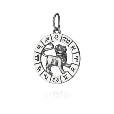Produktbild von Kettenanhänger Sternzeichen Löwe 925 Silber Horoskop 25mm Zodiak Anhänger