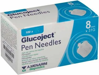 Produktbild von Menarini Glucoject Aguja Insulina 31gx8mm 100 Uds
