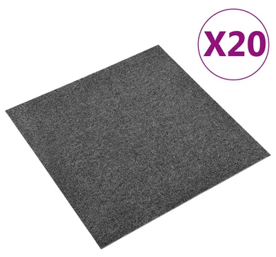 Produktbild von vidaXL Teppich 20 pcs Anthrazit 50 x 50 cm 100% Polypropylen