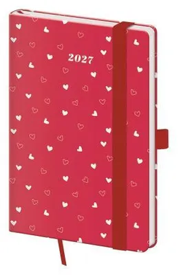 Obrázek produktu pro Kapesní diář A6 Vario Hearts s gumičkou (DVR436-19-27)