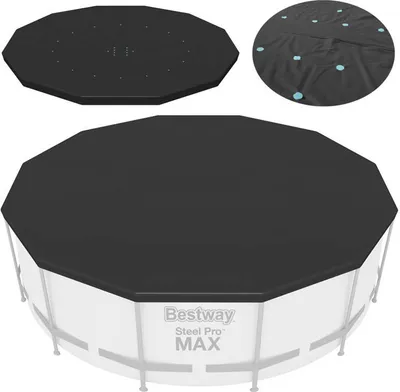 Immagine prodotto di Bestway 58037 - Piano d'appoggio Flowclear in PVC Ø 370, nero, rosso