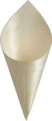 Produktbild von 50x Fingerfood Spitztüten aus Holz biologisch abbaubar Ø  9,5 cm · 18 cm