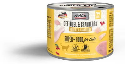 Produktbild von MAC´s 6x200g Geflügel & Cranberry Nassfutter für Katzen naturell
